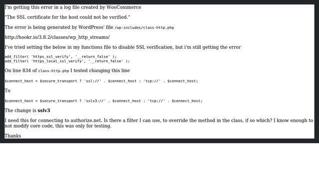 Wordpress: SSL certificate for the host could not be verified смотреть онлайн