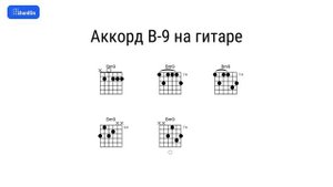 Как играть аккорд B-9 на гитаре и фортепиано