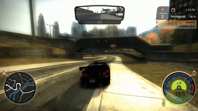 Прохождение Need For Speed: Most Wanted  Часть 22: Гонка с  психопаткой Камикадзе