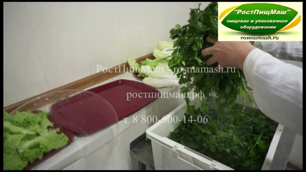 Обзор работы Машины для осушения зелени ИПКС-134(Н) д от РостПищМаш смотреть онлайн