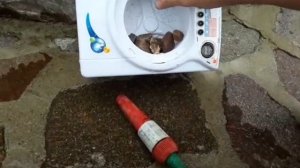 Toy washer vs bricks and water test