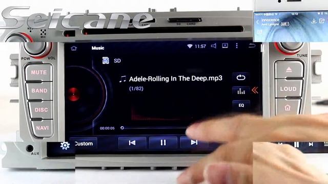 Touch screen 2008 2009 2010 Ford S-max dvd gps navigation system bluetooth music with OBD DVR USB смотреть онлайн