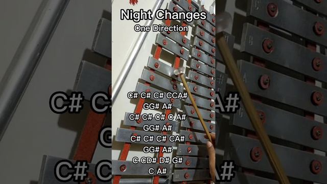 NIGHT CHANGES/ONE DIRECTION/LYRE XYLOPHONE COVER/LYRE NOTES