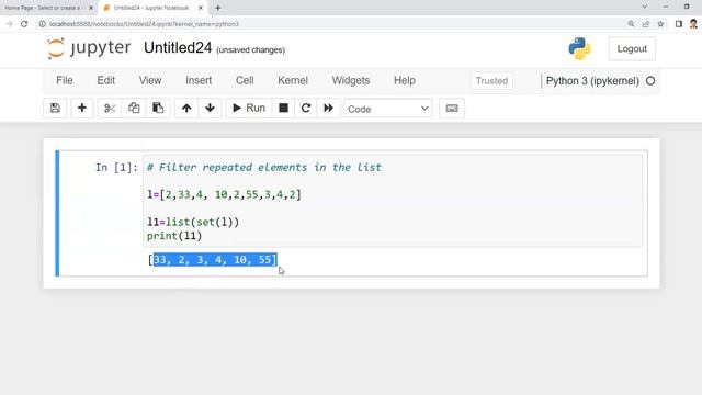 Remove Duplicate Elements from a List | Python Programming n Hindi