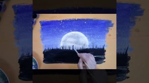 Как нарисовать лунную ночь?
