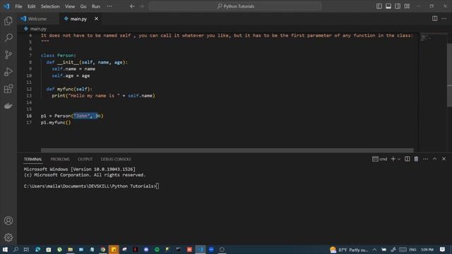 Self Keyword in Python