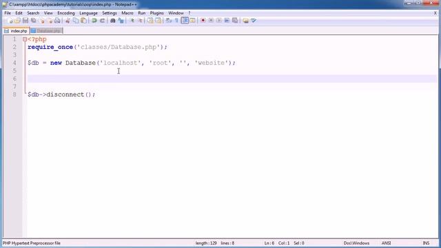 051 MySQL Database Example Part 2 | PHP Object Oriented Programming Projects