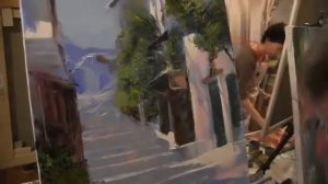 Игорь Сахаров.Видео 08.Живопись маслом Южная  улочка.