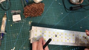 Ремонт LED светильника на 70W, перепайка smd  светодиодов