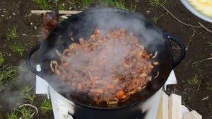 Чучвара в казане на костре(готовим на природе Камчатки)