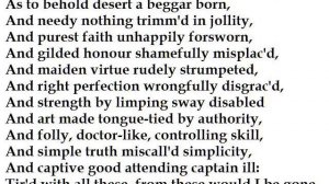 Sonnet 66 "Tired with all these, for restful death I cry" by Will Shakespeare (read by Tom O'Bedlam