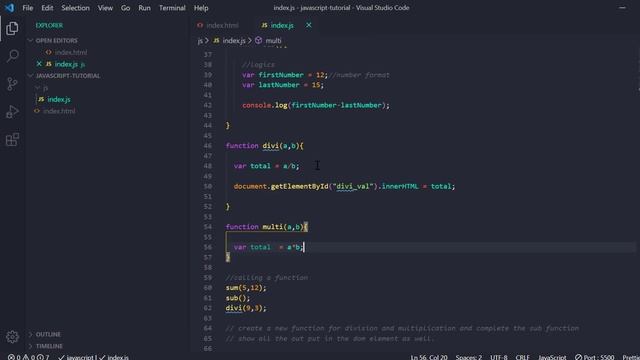 Working with functions and Dom element