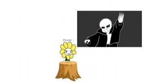 Реакция Flowey на анимацию Sans Vs Flowey