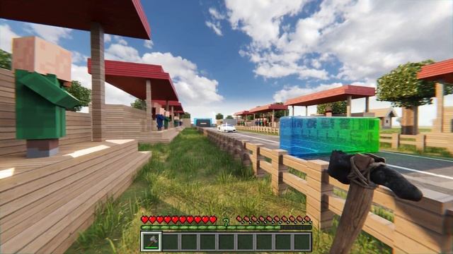 Crashing Car In To Realistic TNT Wall / Ultra Realistic Minecraft Graphics смотреть онлайн