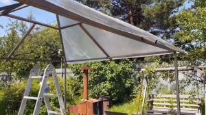 Мангальная зона часть 2 четырехскатная крыша