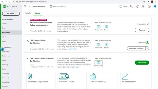Quickbooks Online ProAdvisor Aмериканская БЕСПЛАТНАЯ сертификация для бухгалтеров смотреть онлайн
