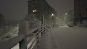 Heavy Snowfall in Helsinki Finland! Night Walk in Kallio District - Winter Wonderland (5 Jan 2022)