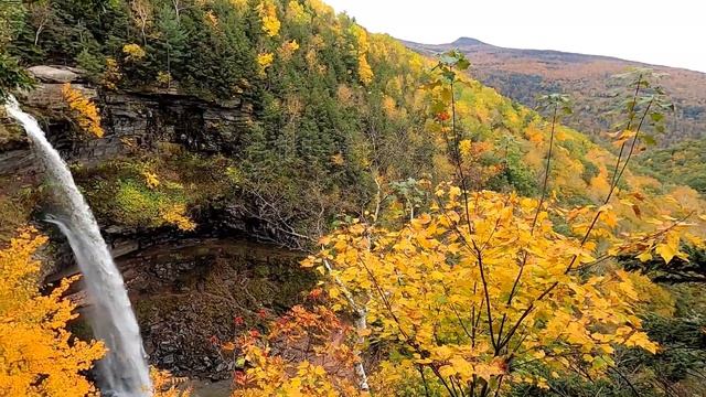 Путешествие в Catskills: горы водопады осень озера дороги