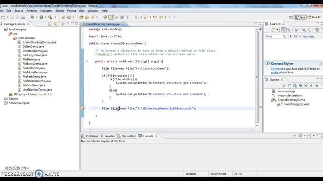 How to create directory and subdirectory structure in java?
