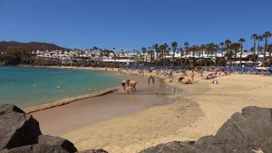 Playa Blanca Lanzarote Spain: Tour of beach and resort