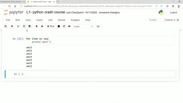 L1.2 Python Crash Course| Comparision and Logic operator | if, elif, else ,for while loop | Functio
