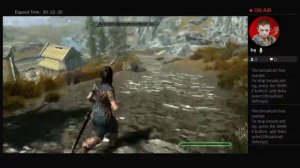 playing Skyrim and killing monsters