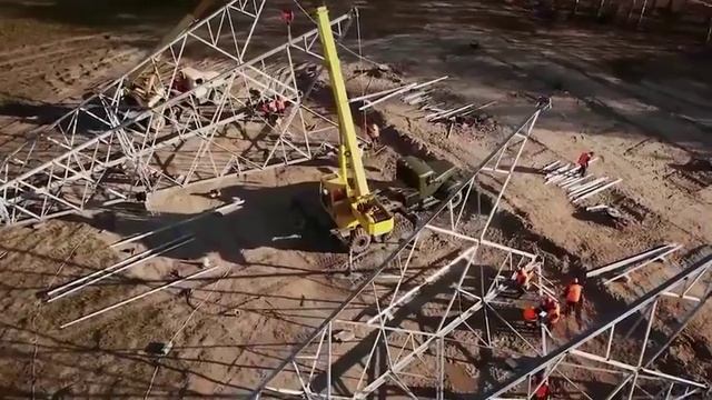 Монтаж опоры ЛЭП 750 кВ смотреть онлайн