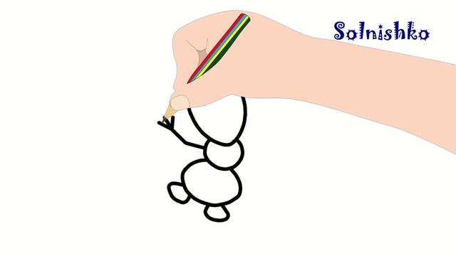 Как нарисовать Олафа из мультфильма Холодное Сердце. смотреть онлайн