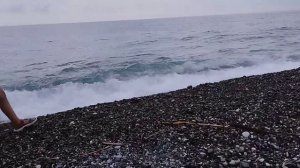 Абхазия 2023. Багрипш. Холодная речка. Пляж. Море. Белые скалы.