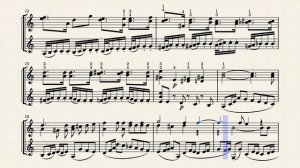 Confutatis Meldictis violin duet by Mozart - music sheet