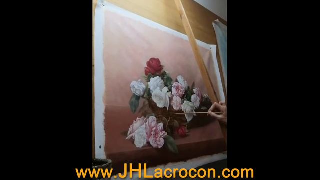 Henri Fantin-Latour - A Basket Of Roses, 1890 | Oil Paintings Reproduction | Details of Quality