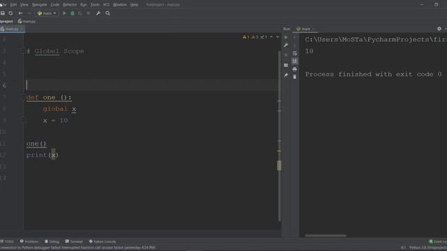 Global Scope In Python نطاق المتغيرات والدوال فى لغة بايثون смотреть онлайн
