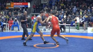 Qual. GR - 97 kg: N. MELNIKOV (RUS) v. U. DZHUZUPBEKOV (KGZ)