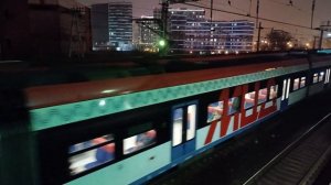 Встреча старой электрички и новой Иволги на линии МЦД4