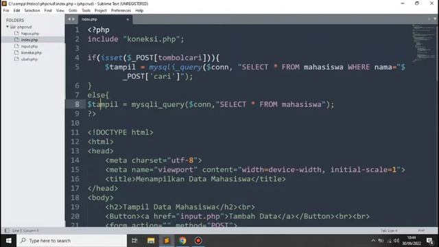 CARA MUDAH MEMBUAT FORM PENCARIAN DENGAN TOMBOL PHP DAN MYSQLI
