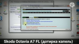 Skoda Octavia A7 FL активация дотирки капель .