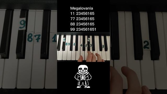 Megalovania on piano 🎹 tutorial