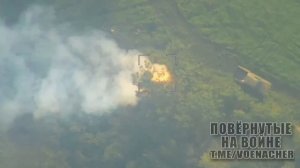 Уничтожение миномётного расчета ВСУ в районе Артемовска/Destruction of the AFU mortar position