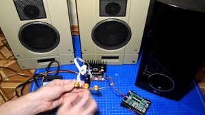 ⏯Усилитель 2.1 с сабвуфером, MP3, Radio, Aux из набора на TDA7377 10+10+20Вт, сборка и подключение