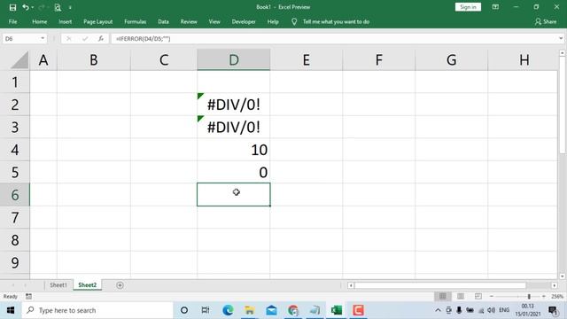 Belajar Excel | Cara Mengatasi #DIV/0 Pada Excel ( RUMUS IF ERROR) смотреть онлайн