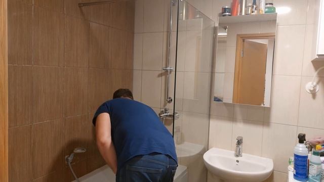 Уборка в ванной/Пароочиститель Kärcher SC3/Мужской клининг