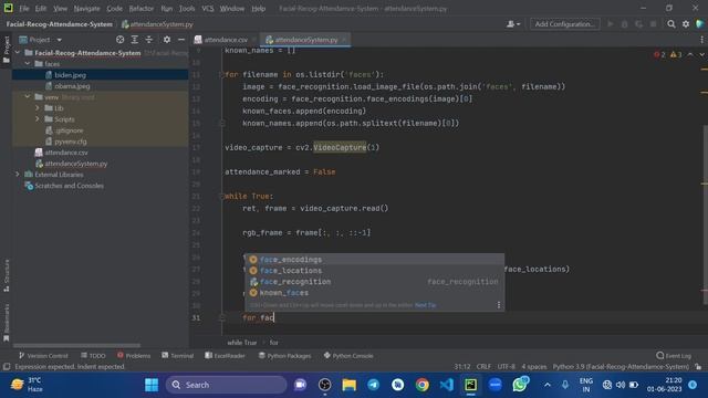 FACIAL RECOGNITION ATTENDANCE SYSTEM | Build with Python смотреть онлайн