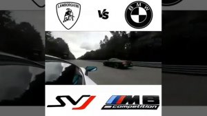 Lamborghini SVJ  vs BMW M5 competition drive //гонка Ламборджини SVJ против БМВ М5