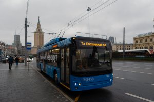 T маршрут троллейбуса. 12.11.2023 год. Москва.