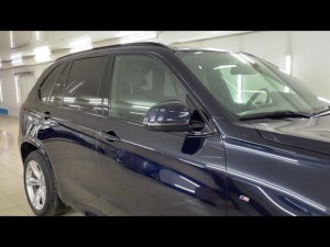 BMW X5 — полная полировка кузова, выпрямление вмятин на задней правой двери, нанесение керамики