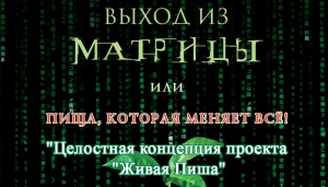 Евгений Агафонов "Целостная Концепция проекта" "Живая пища" (видео 87)