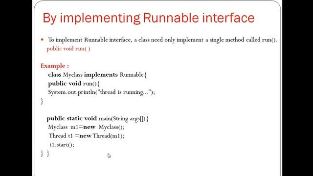 How to create thread by implementing runnable interface смотреть онлайн