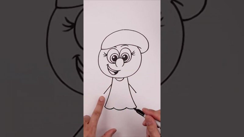 Как нарисовать Смурфетту. Смурфики | The Smurfs. How To Draw Smurfette. Easy Tutorial