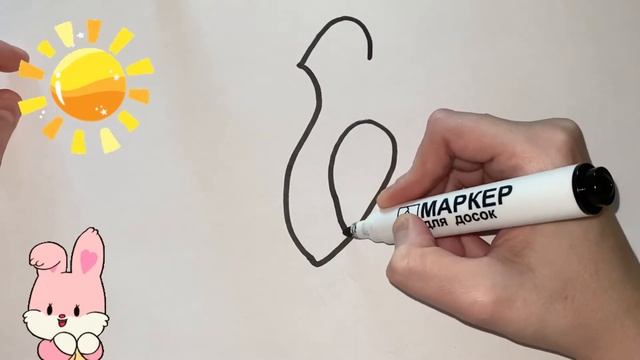How to draw a bird is inextricably easy and simple for children/Как нарисовать птичку неотрывнодетя