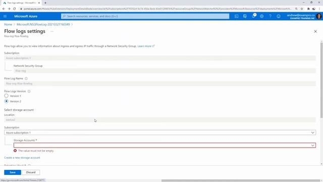 AZ 104 — Capture NSG Flow Logs смотреть онлайн